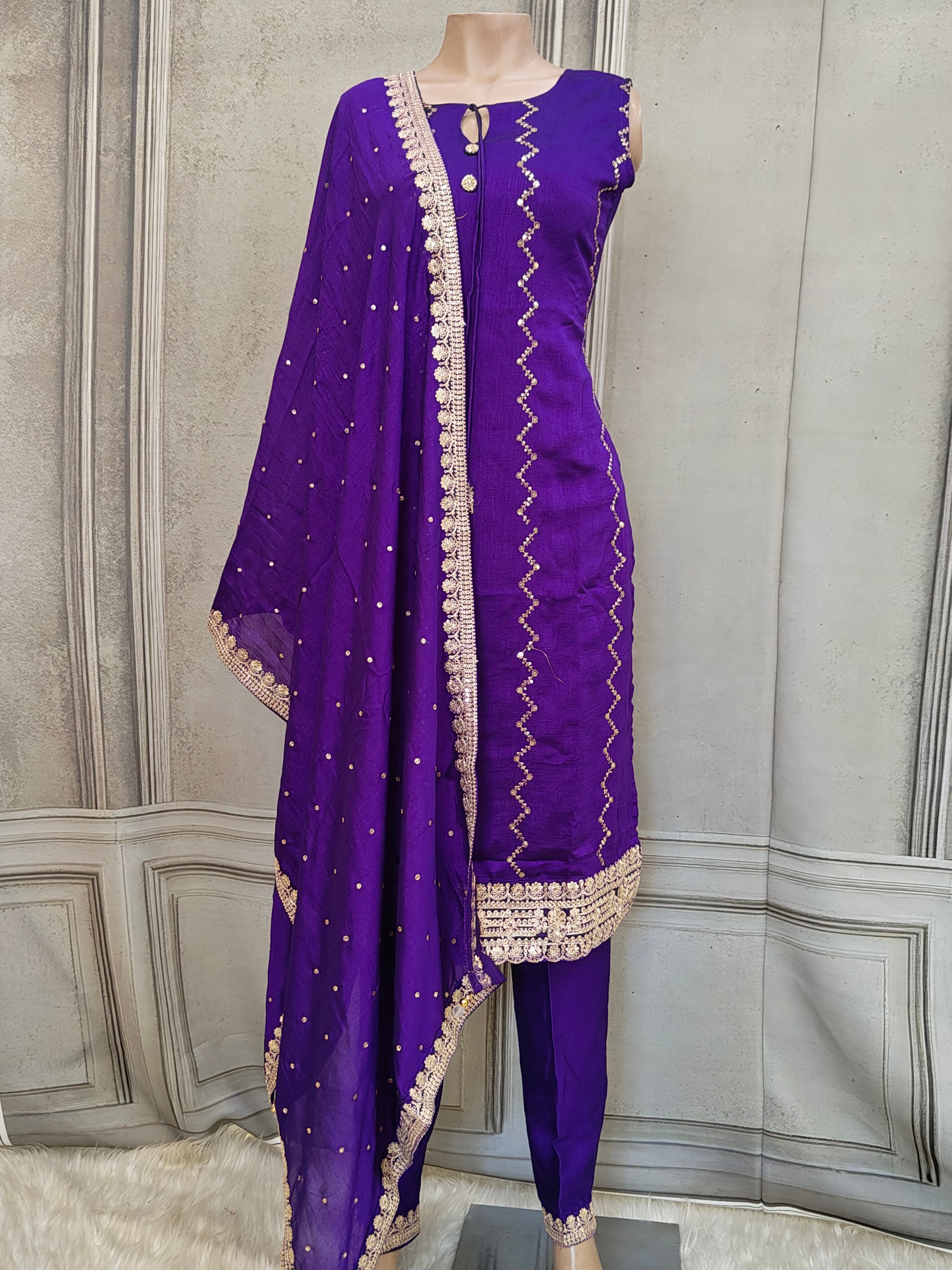 Salwar suit violet