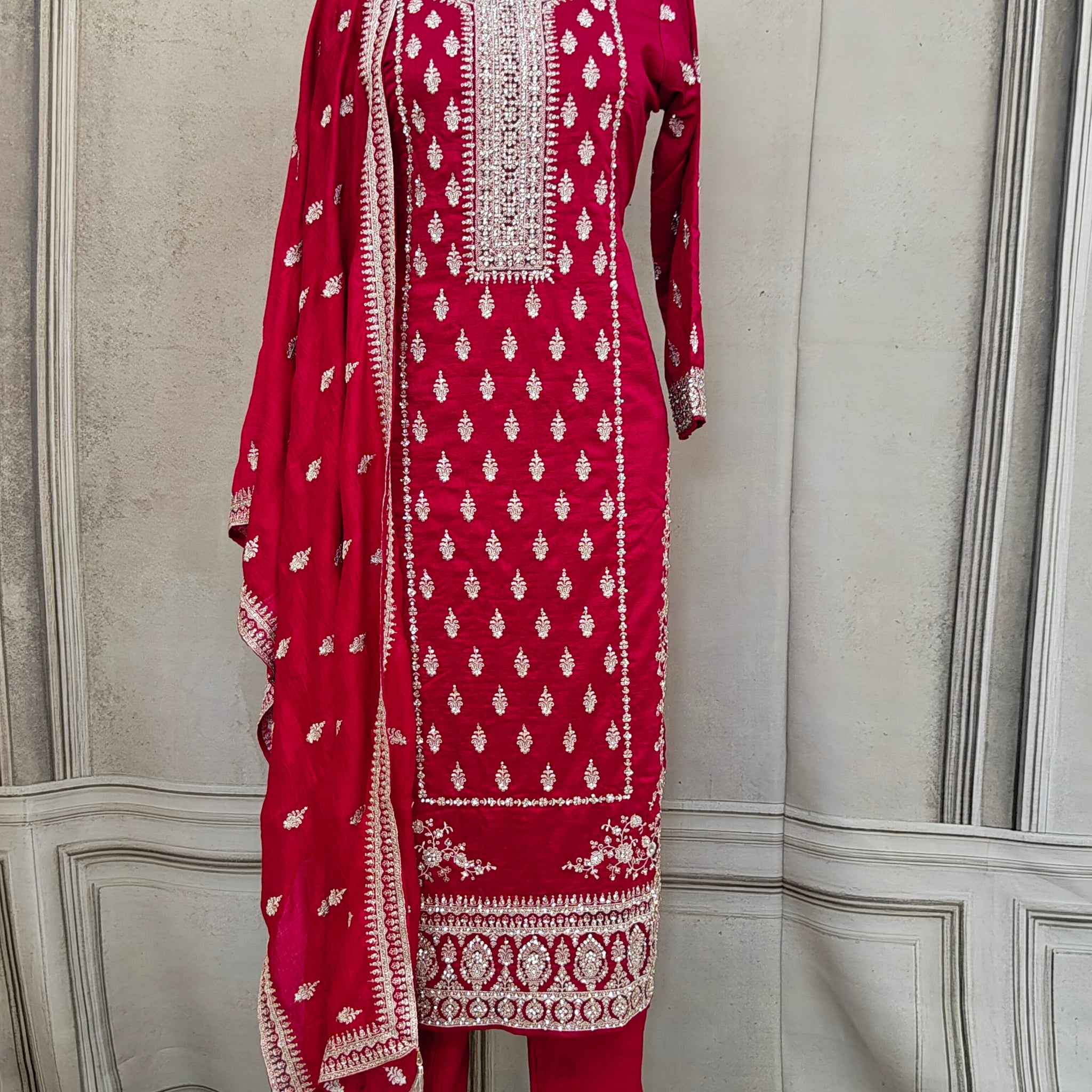 Maroon Salwar suit