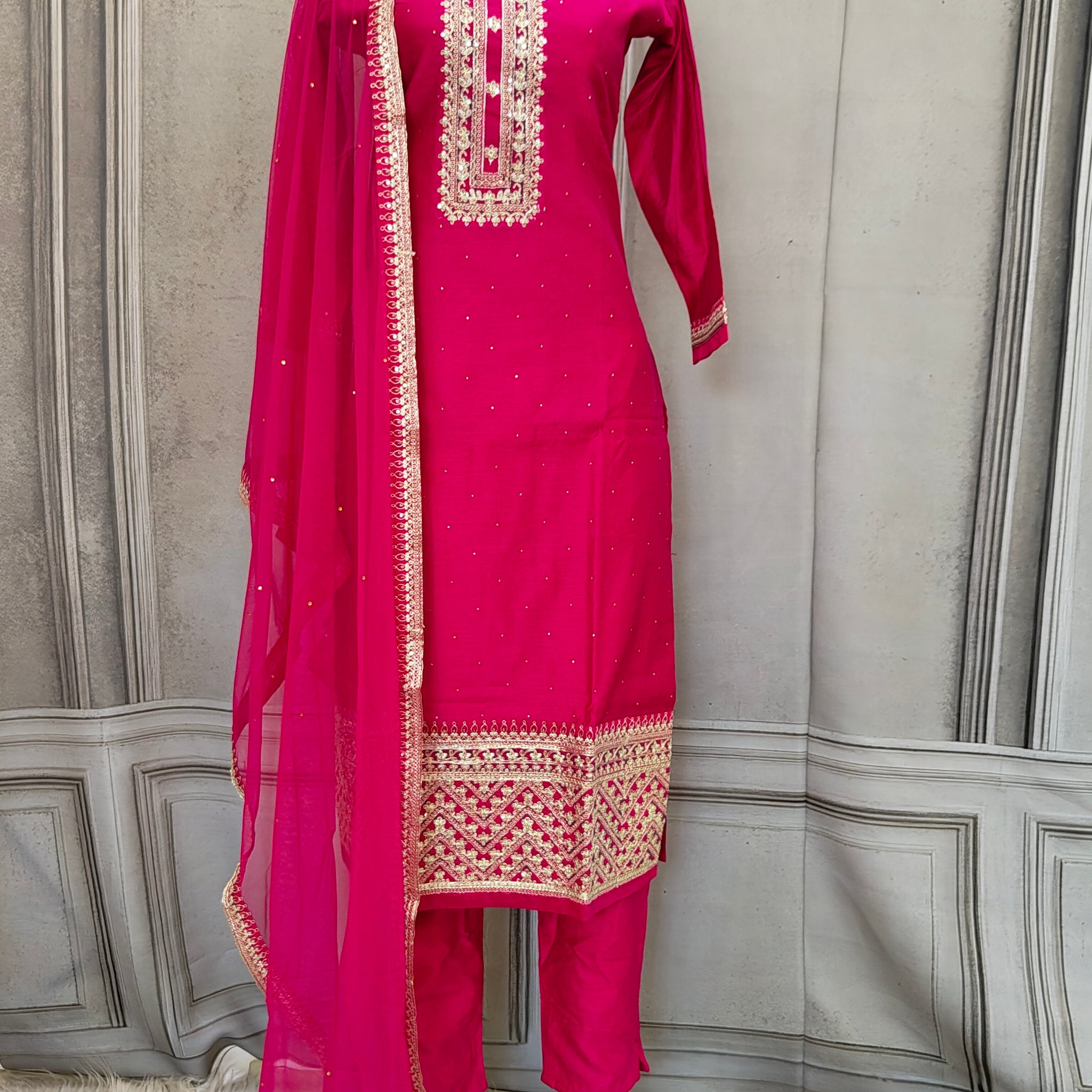 Magenta pink salwar suit