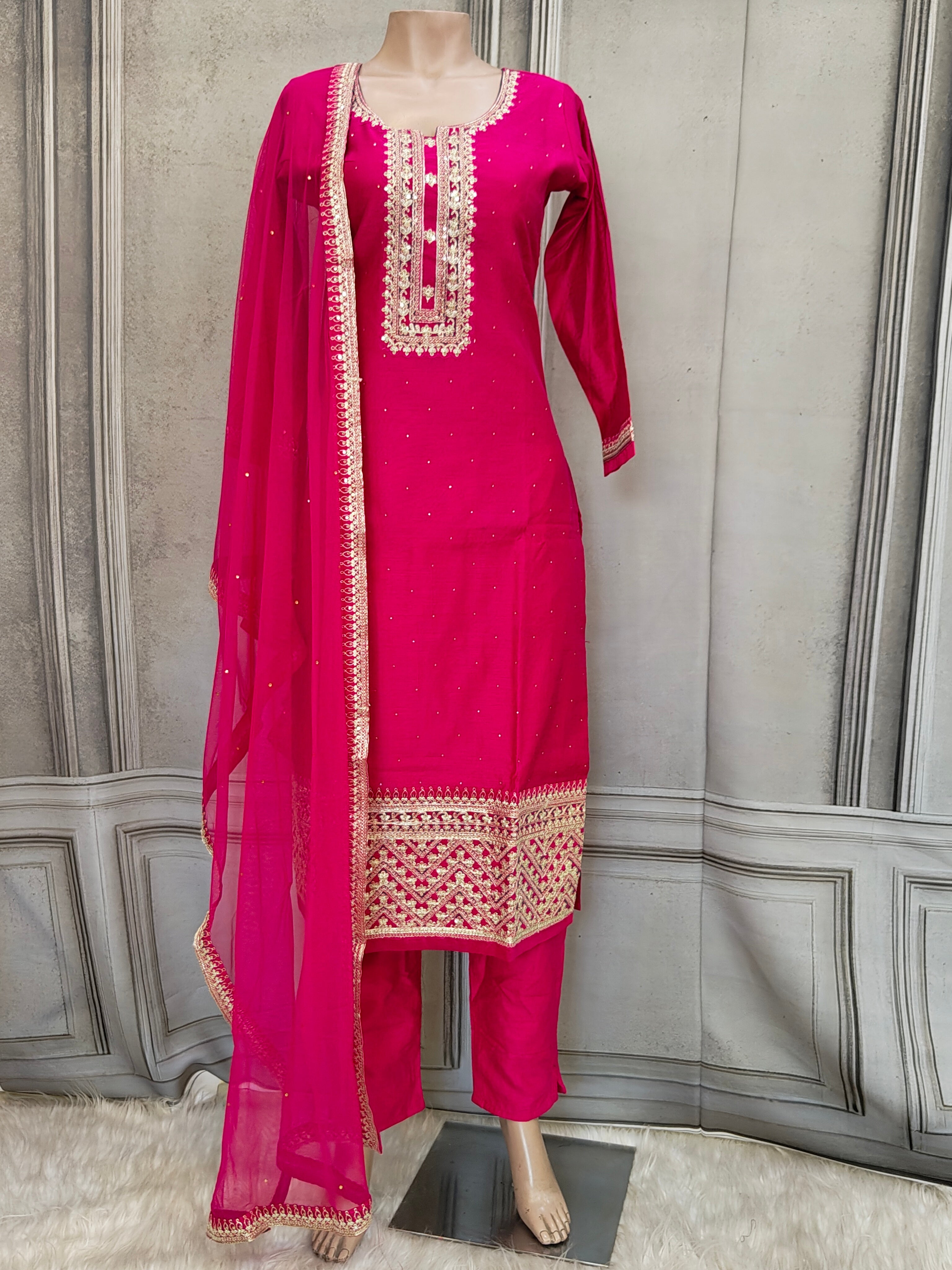Magenta pink salwar suit