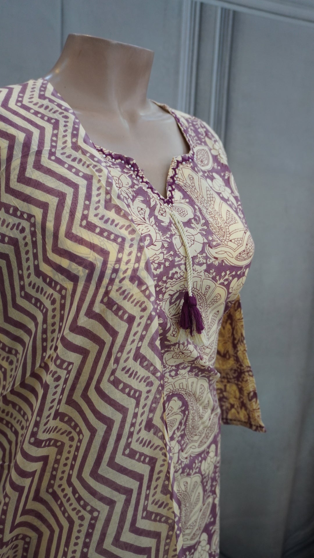 Beige and brown cotton set