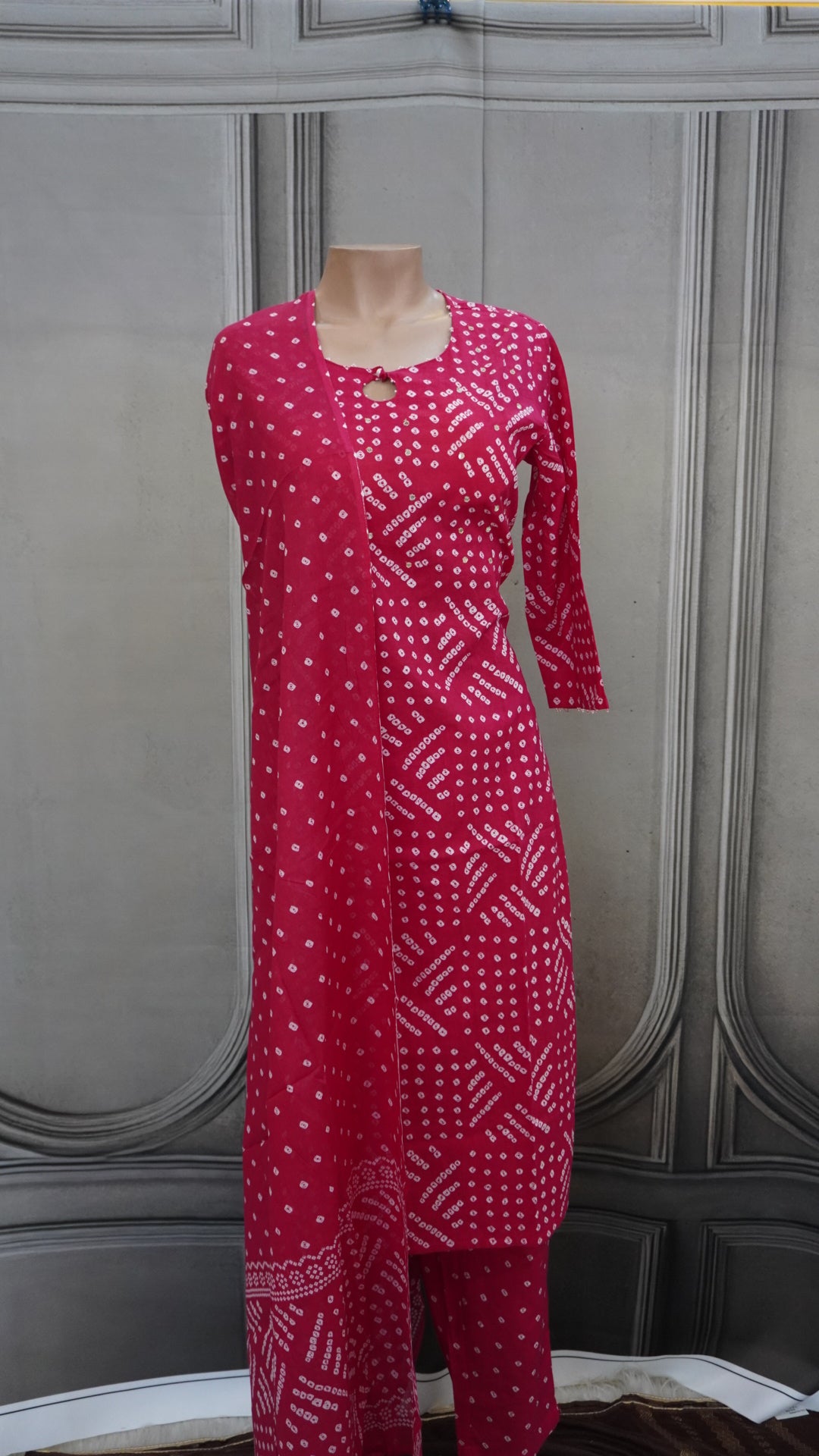 Bandhini cotton full set