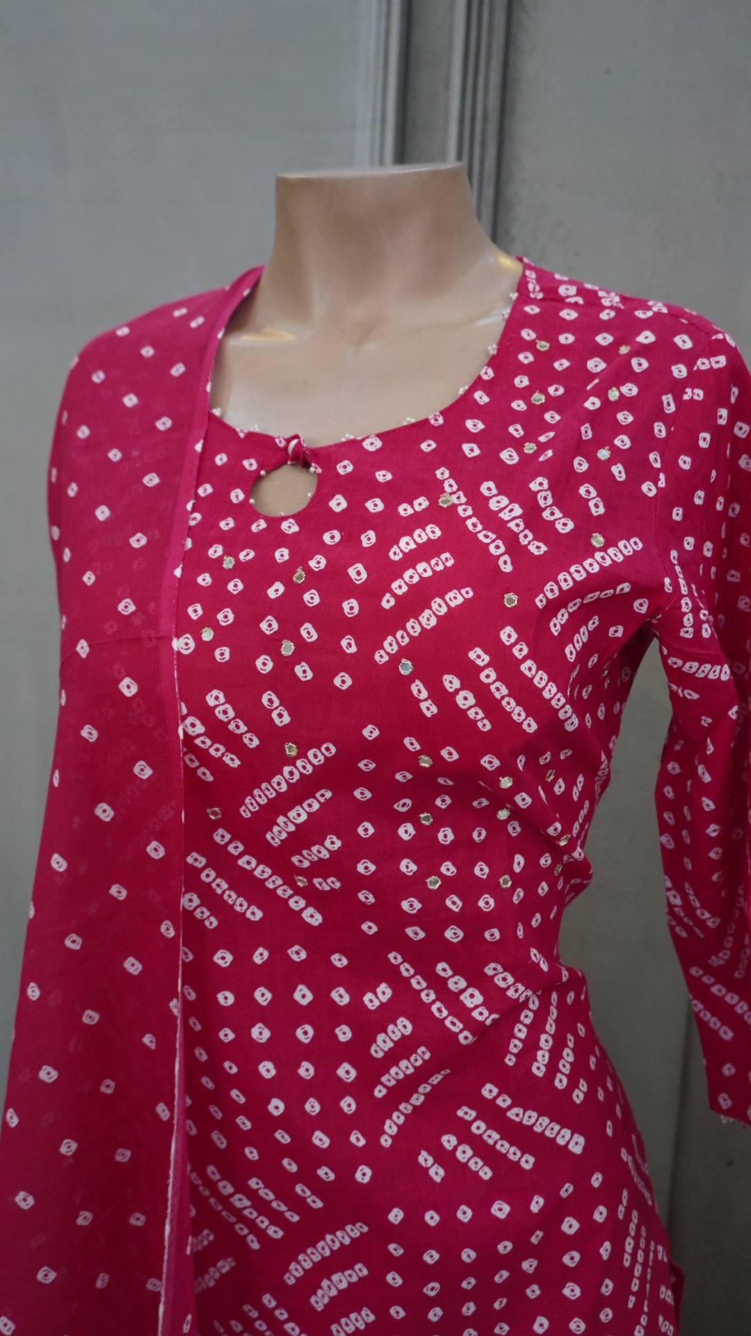 Bandhini cotton full set