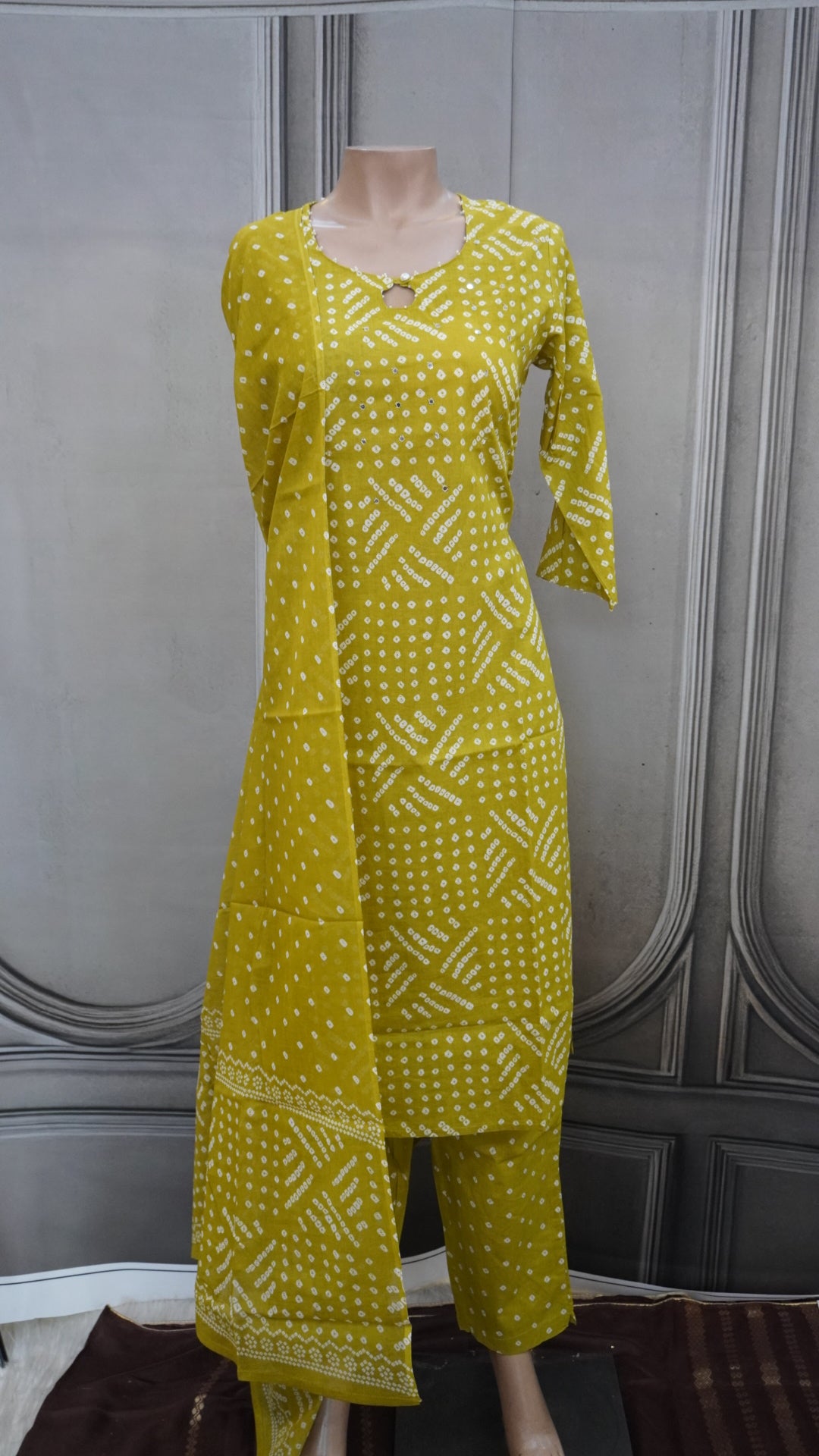 Bandhini cotton full set