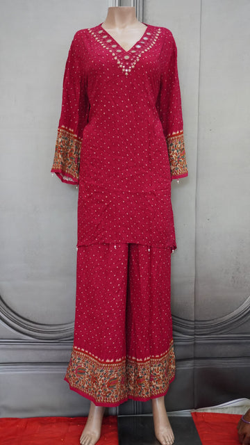 Short kurti with palazzo