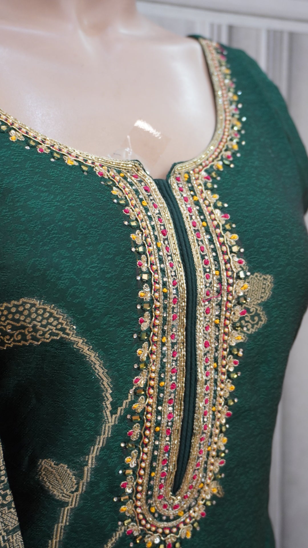 Dark green salwar suit