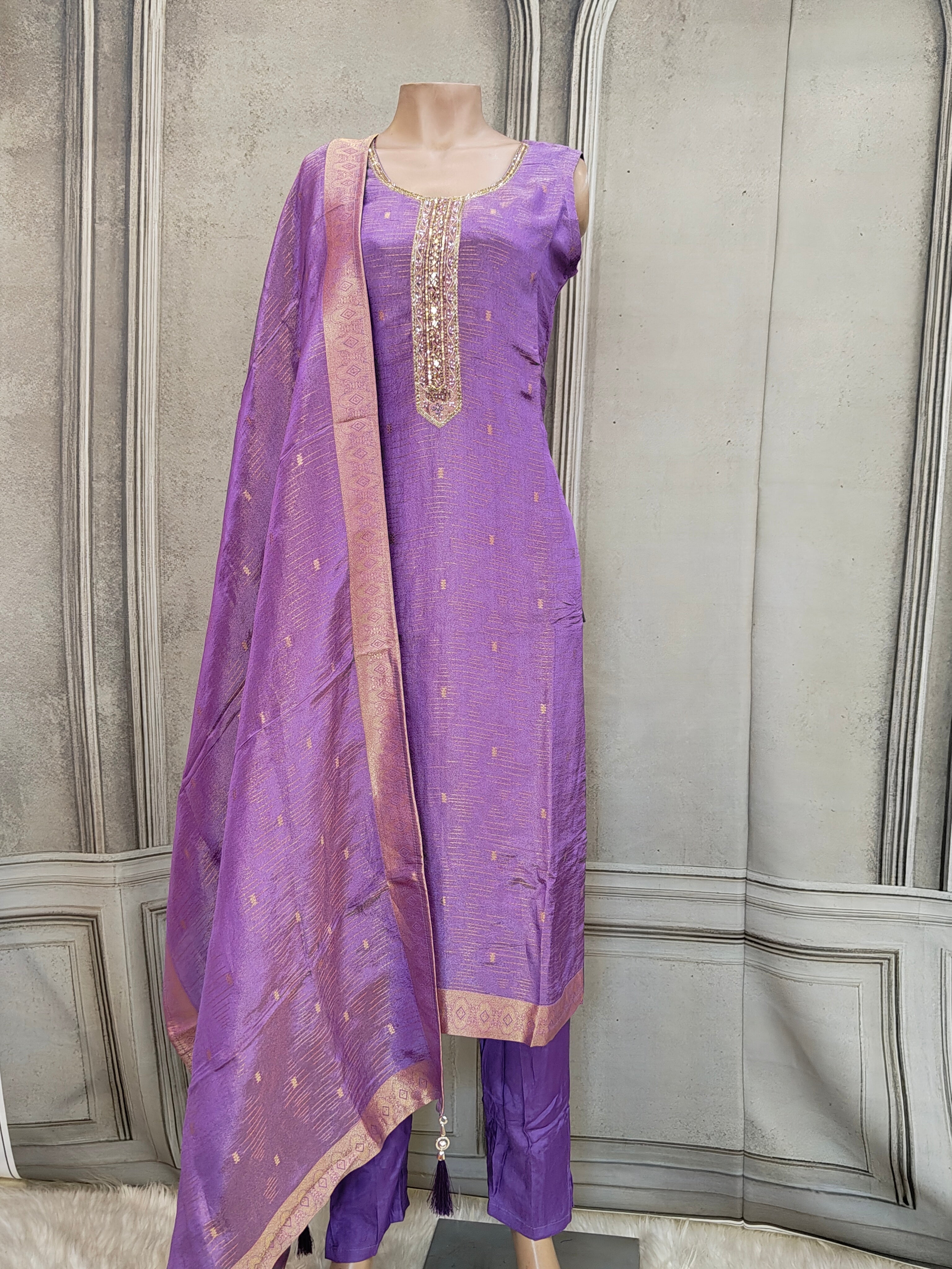 Lavender salwar suit
