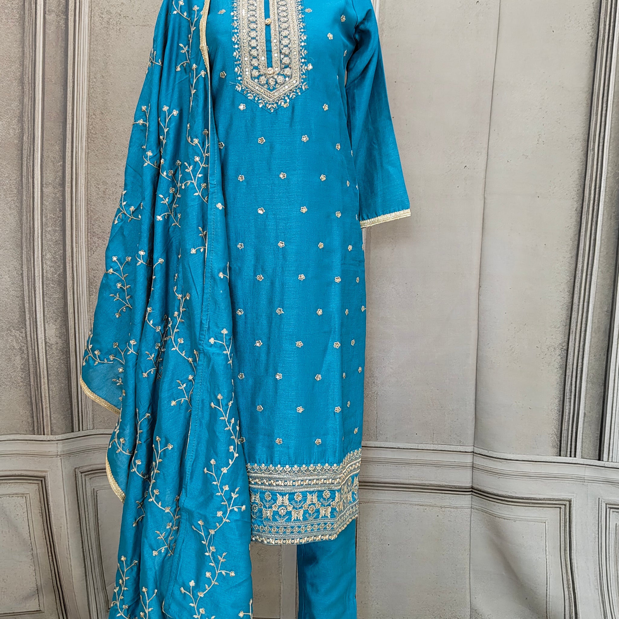 Blue salwar suit