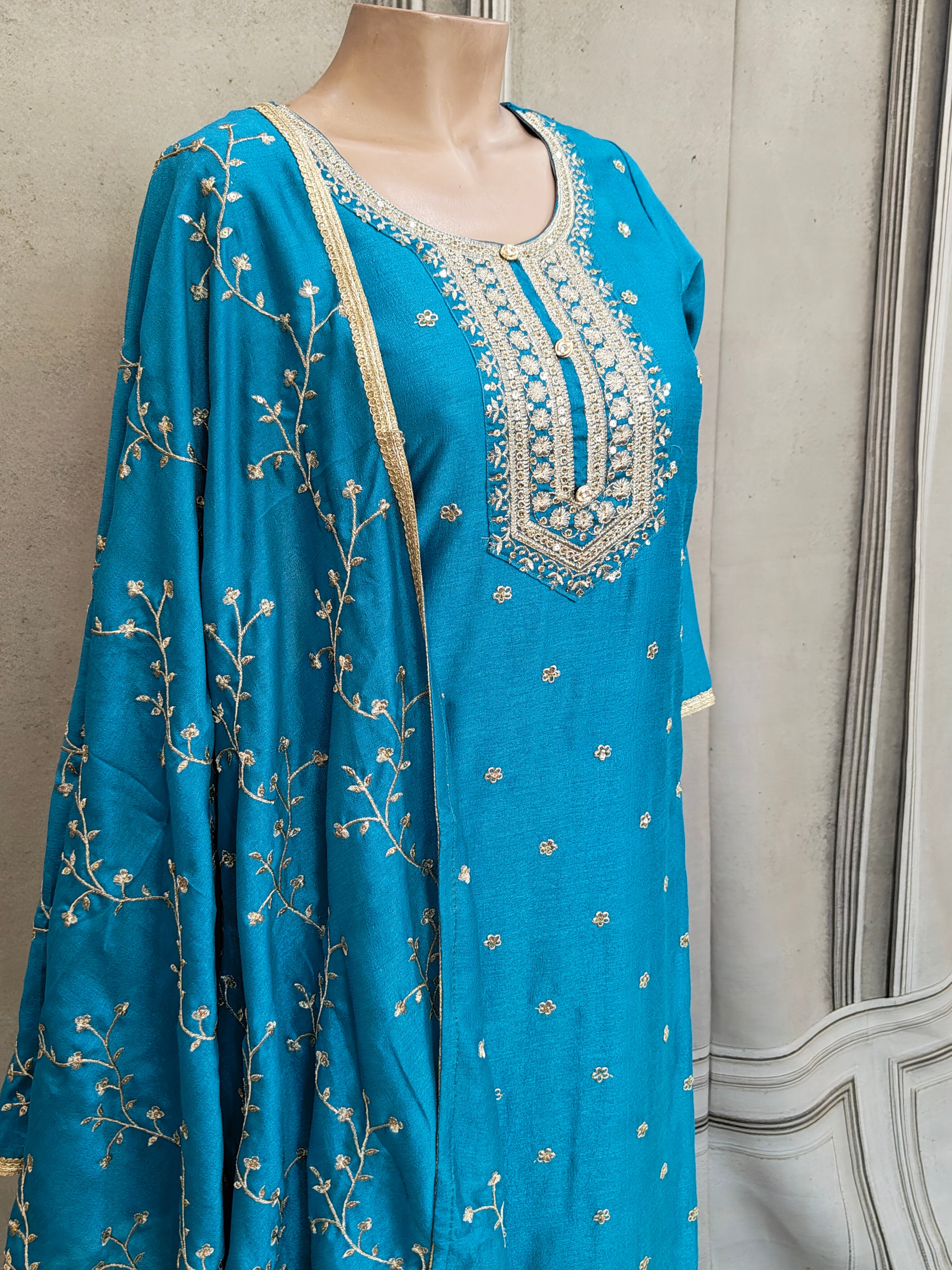 Blue salwar suit