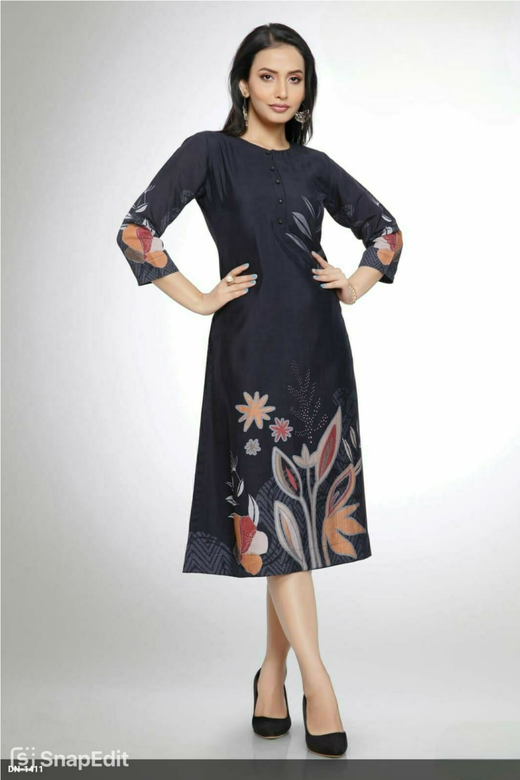 Aline Cotton Navy Blue
