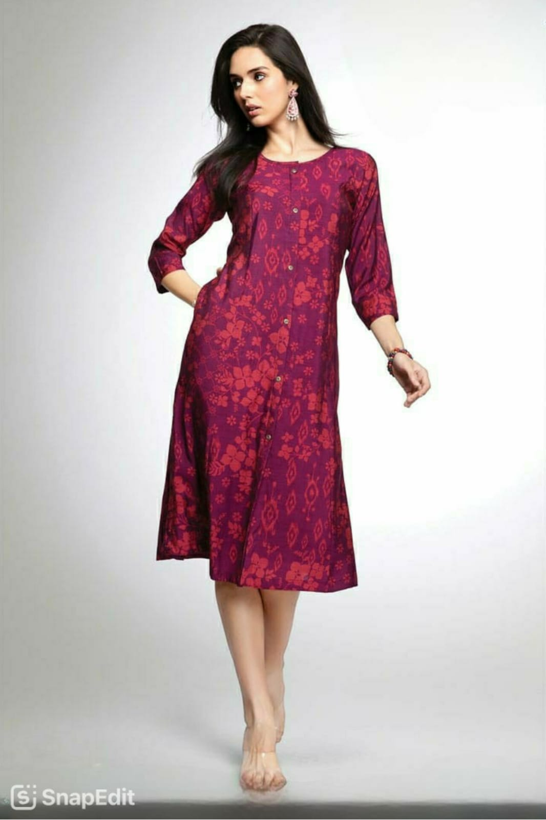 Aline Magenta with Orange Splash