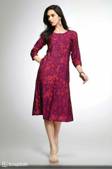 Aline Magenta with Orange Splash