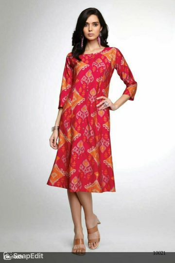 Red Aline with Bright Orange Motigs